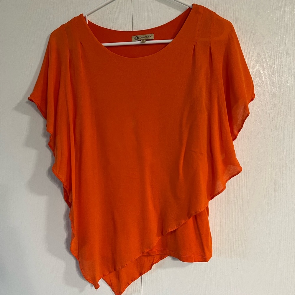 Flowy orange top